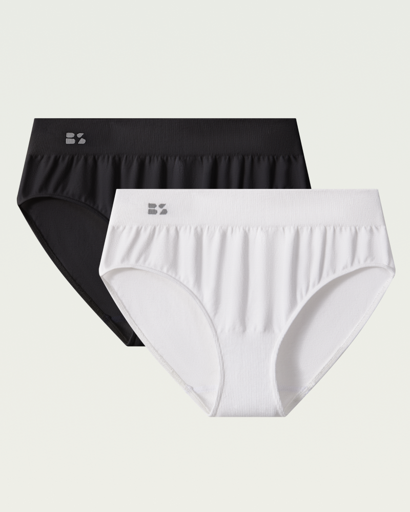 2 pack  Seamless mid-rise briefs