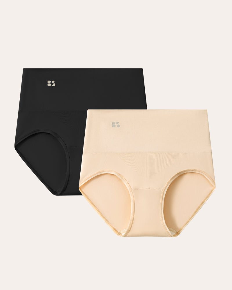 2 Pack Seamless High Waist tummy control Panties