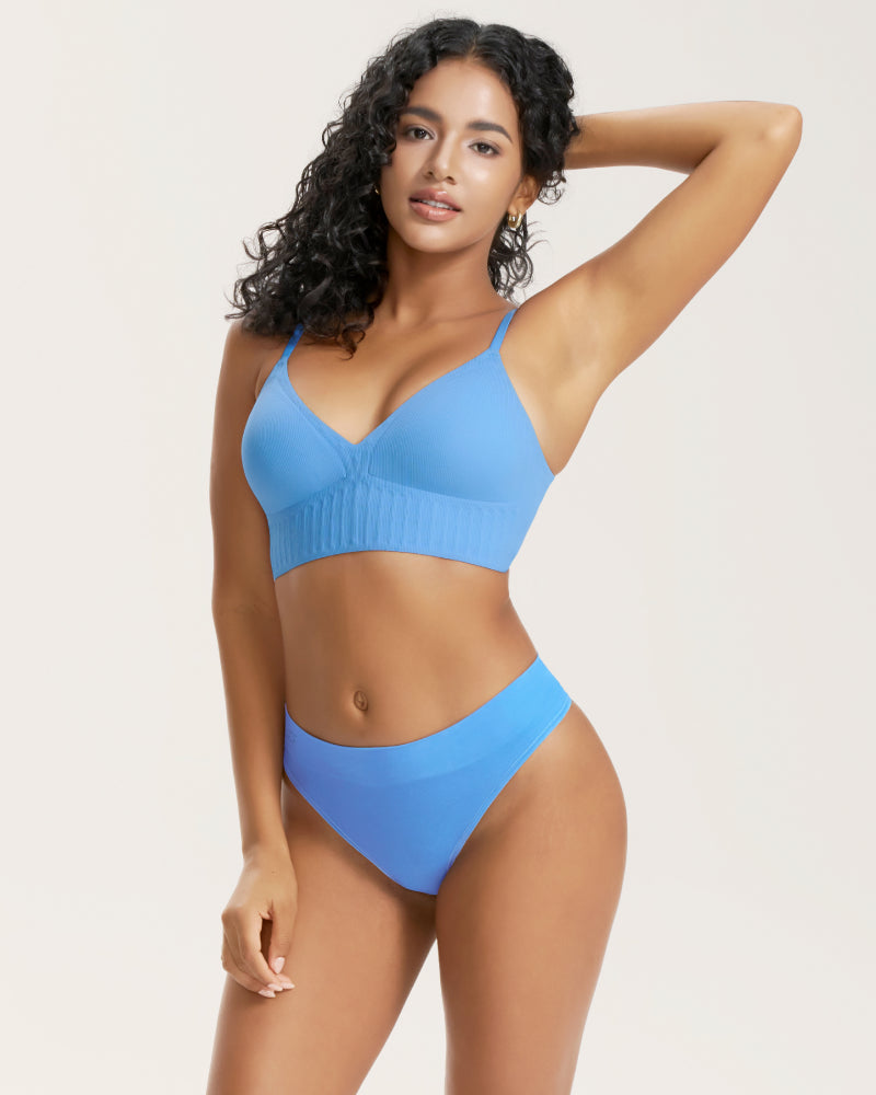 3 Pack Seamless Low-Waist Thong Underwear