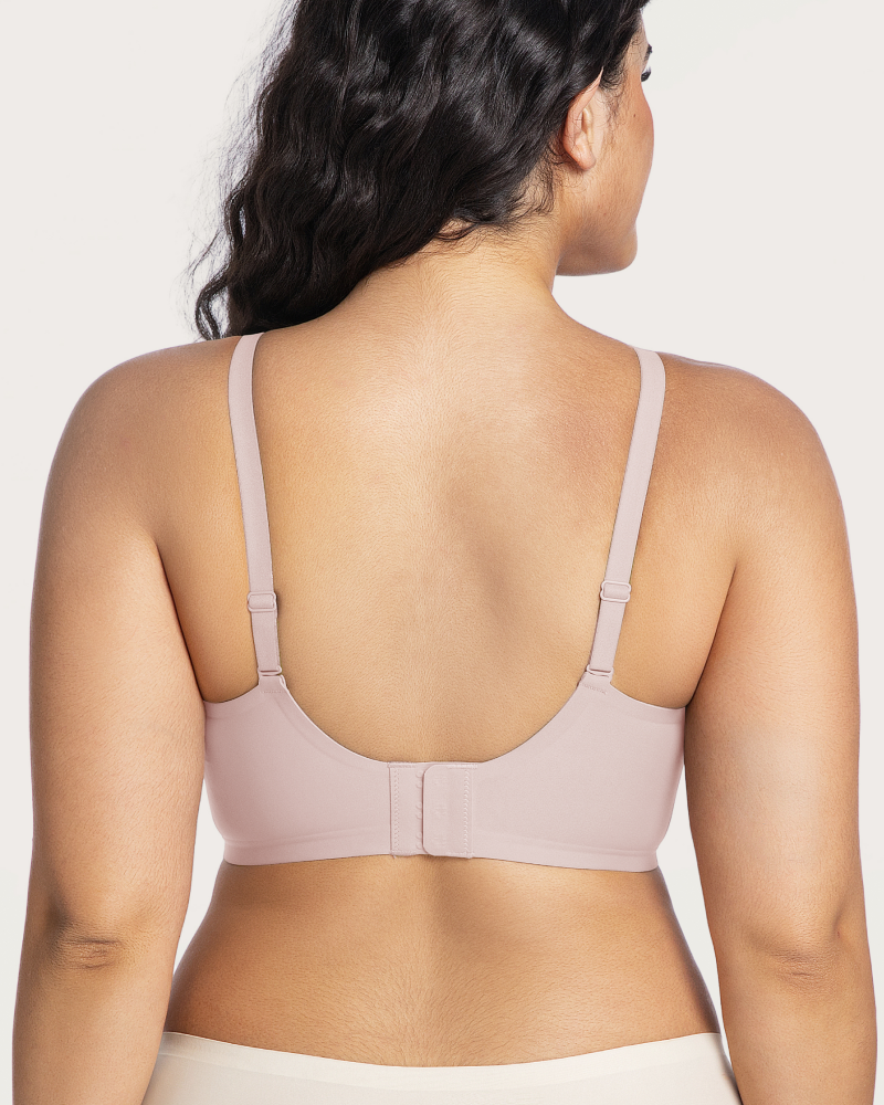 Soft-support deep V comfortable wireless plunge bra
