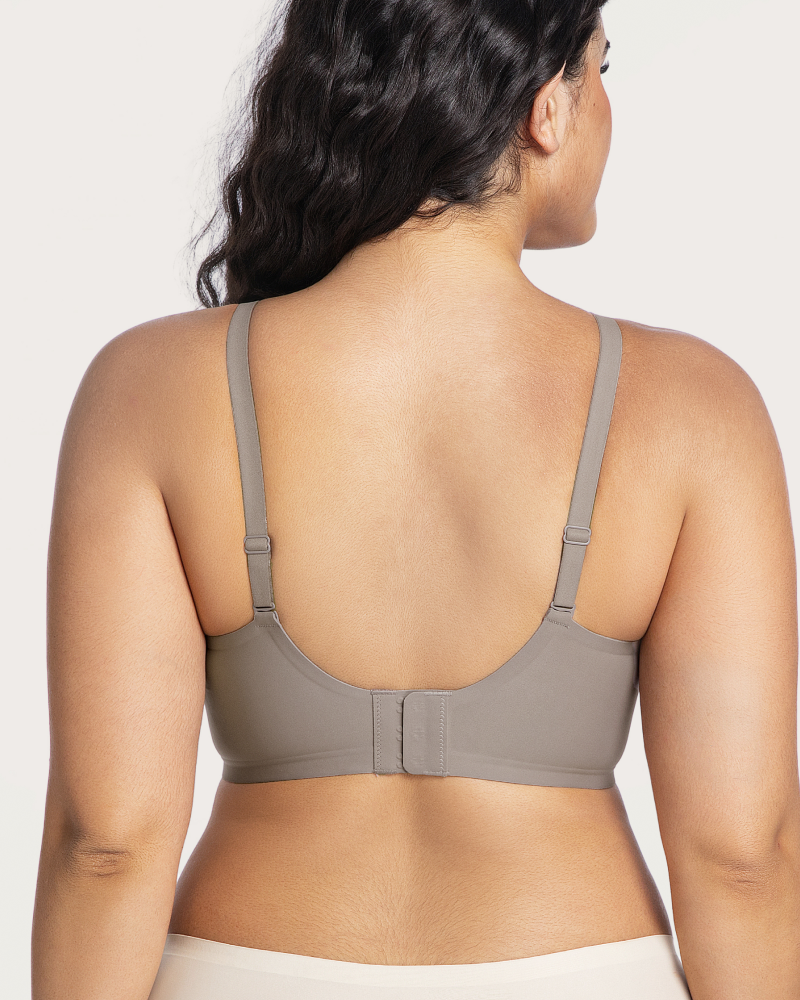 Soft-support deep V comfortable wireless plunge bra