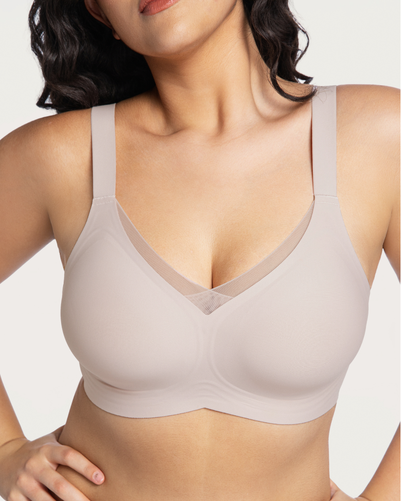 Mesh breathable wireless bra