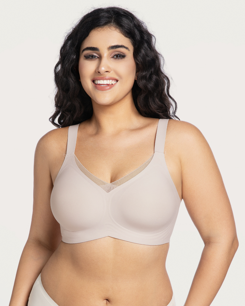 Mesh breathable wireless bra