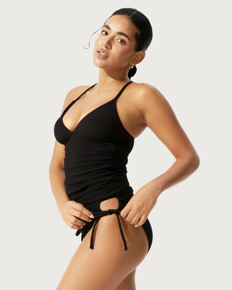 Ribbed Camisole Bikini Set