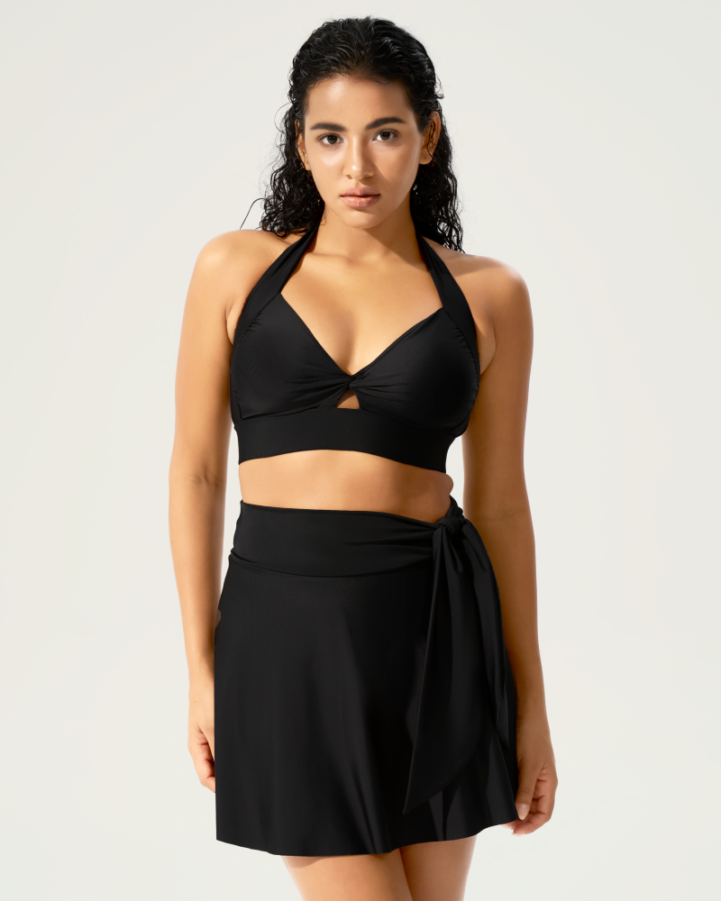 Vest and skirt tie-knot set