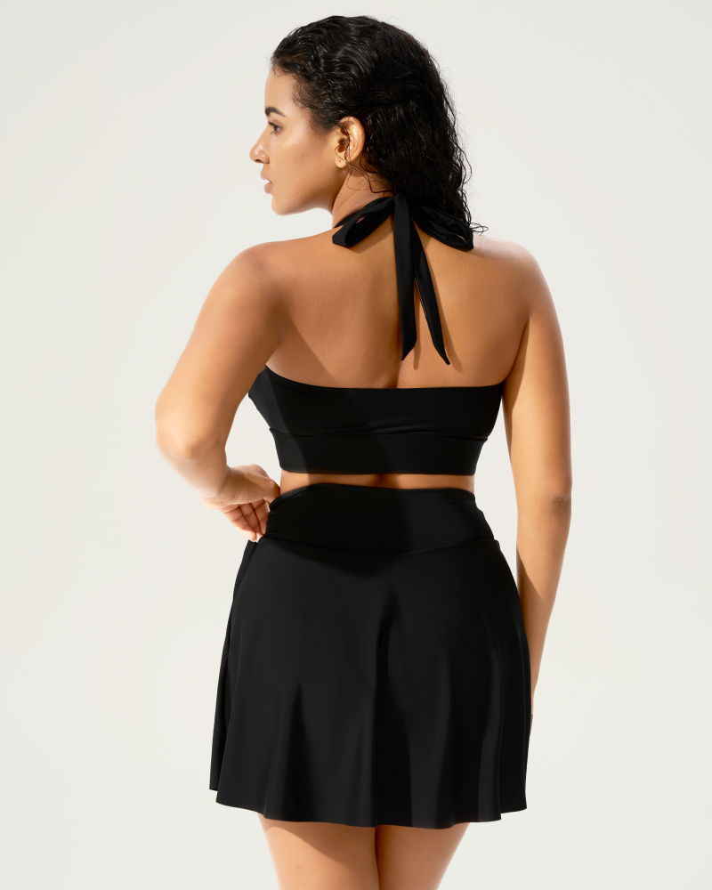 Vest and skirt tie-knot set