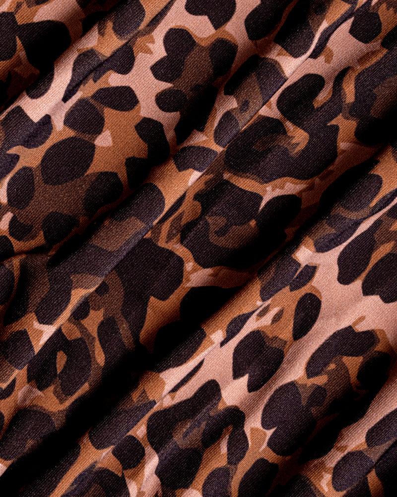 Tank-style leopard print tankini set