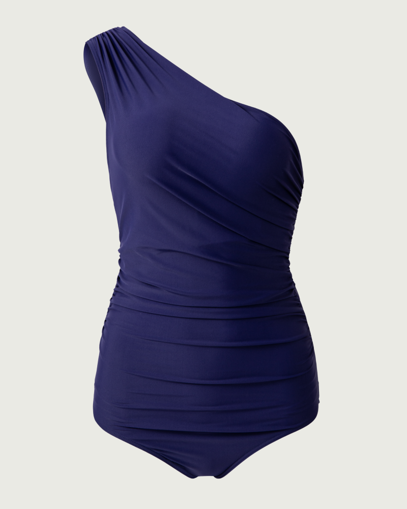 Off-the-shoulder one-piece swimsuit
