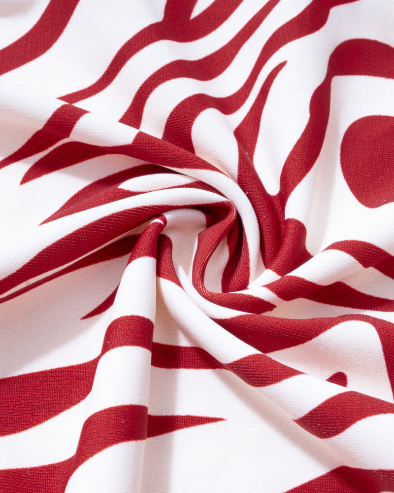 Zebra print one-piece swimsuit