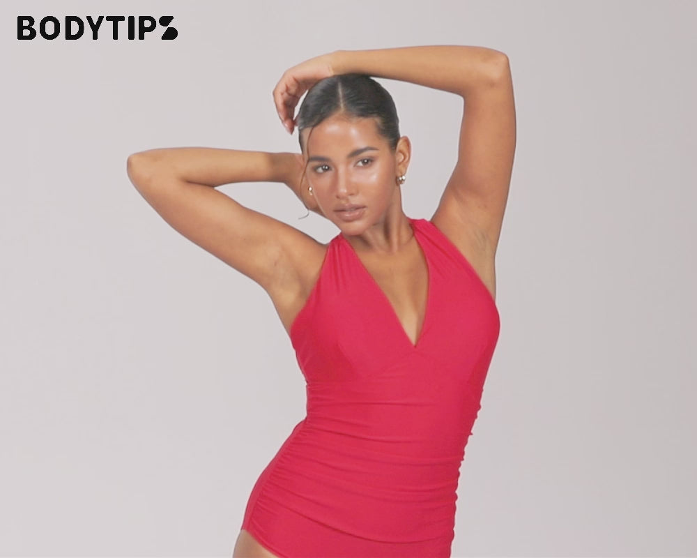 Halter Neck Ruched Bodysuit
