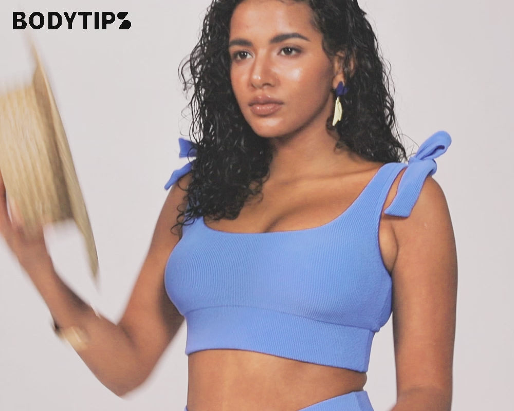 Ribbed Bow Tank Top Set