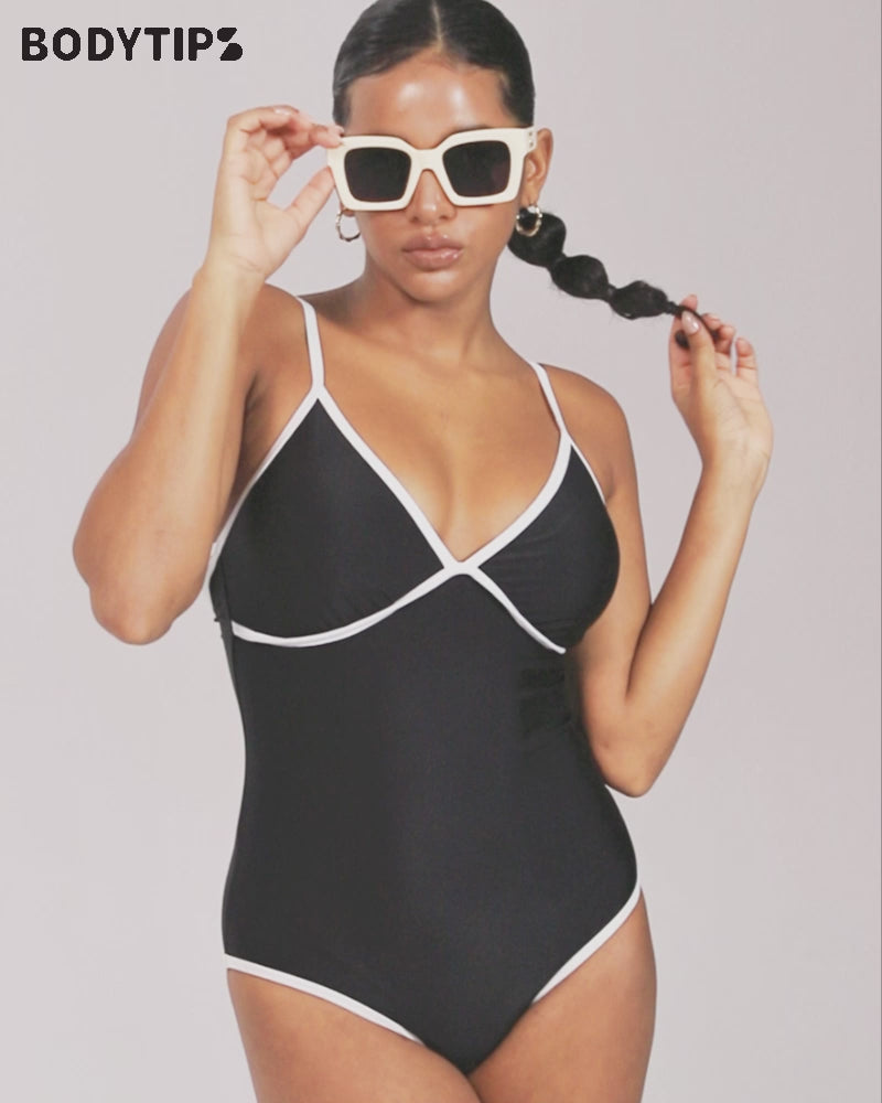 Contrast - Trim Bodysuit