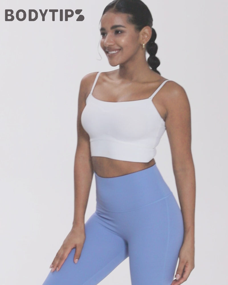 Ribbed Thin-Strap Multi-Way Bandeau Tank Top
