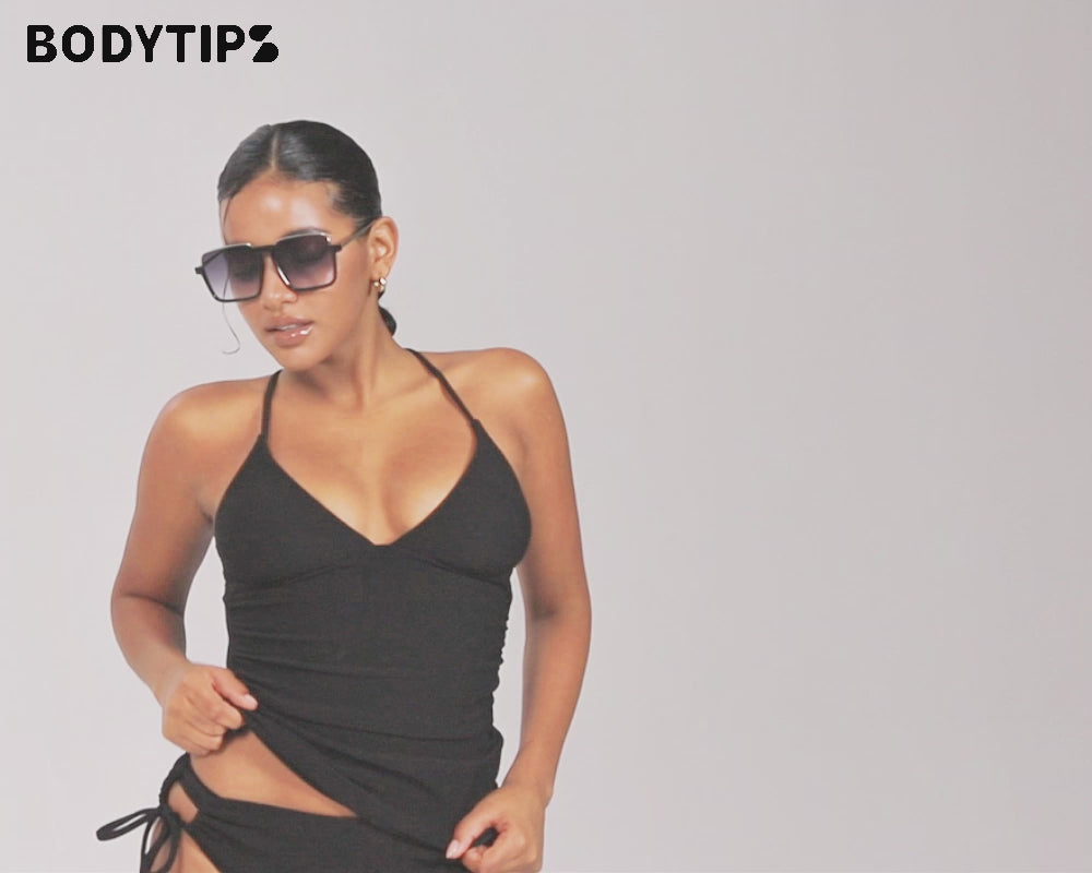 Ribbed Camisole Bikini Set